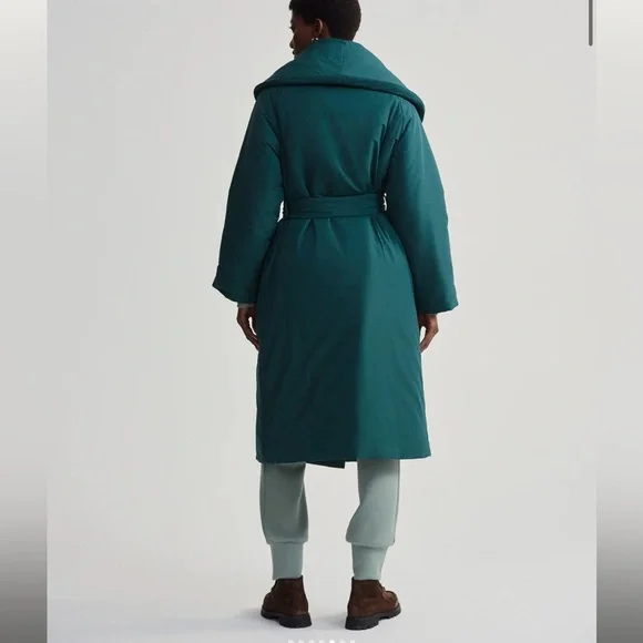 Varley Ana Long Wrap Puffer Coat — Coniser color— NWT — S/M - Picture 3 of 14